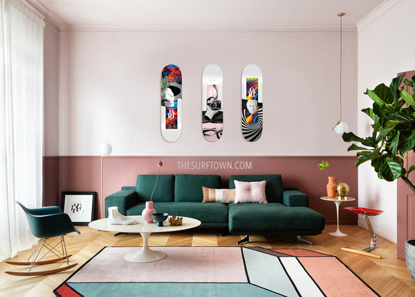 DECORA UN SALÓN CON TABLAS DE SKATE JART ABSTRACTION