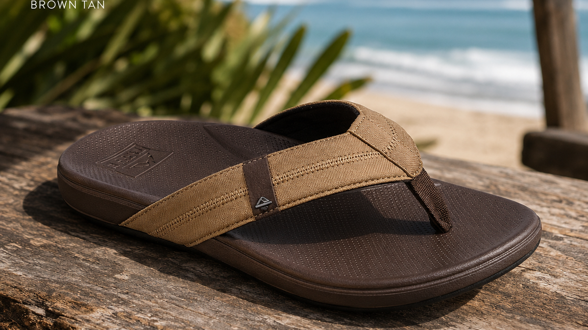 Chanclas Reef para playa, paseo y uso diario en España - imagen editorial propia de THE SURF TOWN