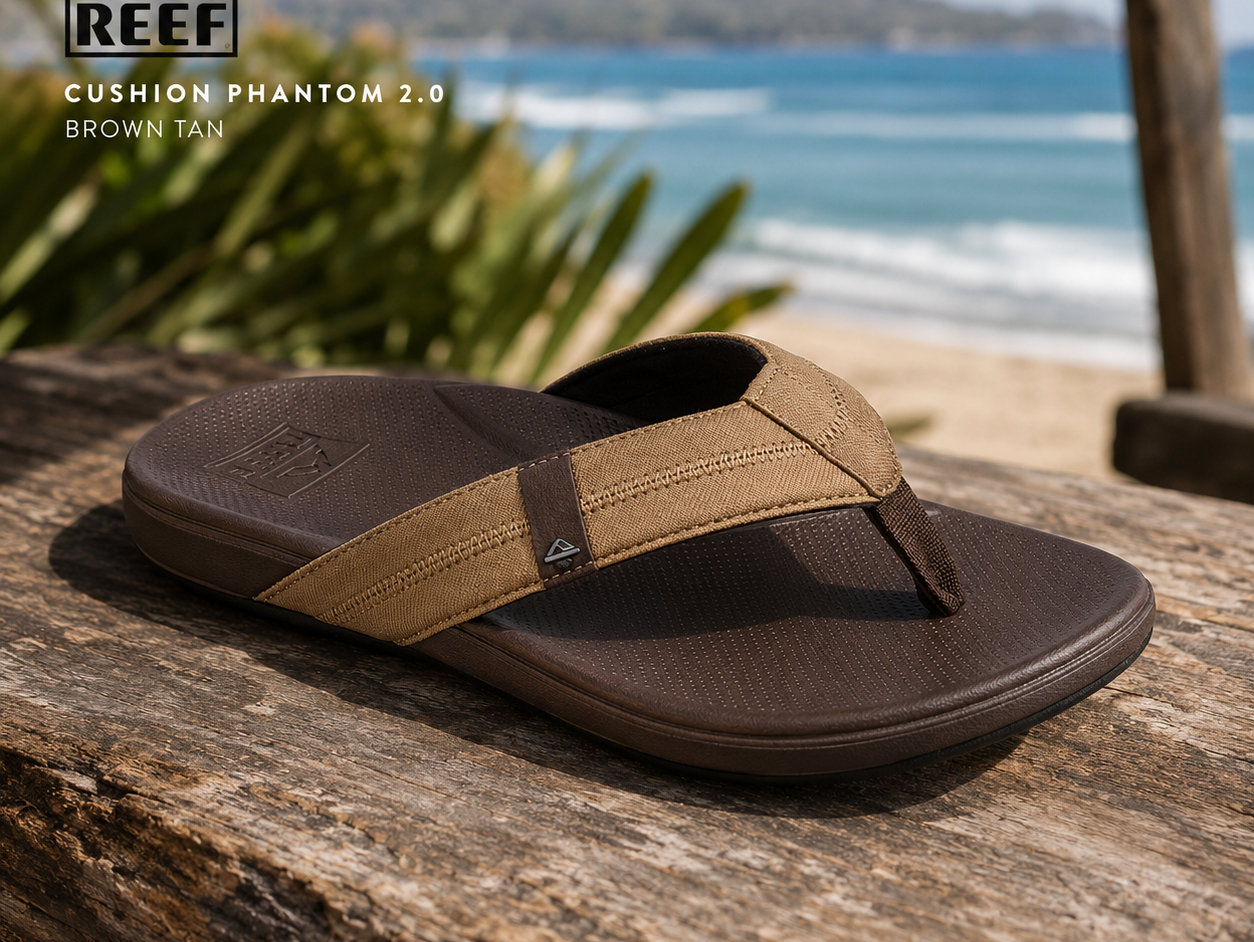 Chanclas Reef para playa, paseo y uso diario en España - imagen editorial propia de THE SURF TOWN