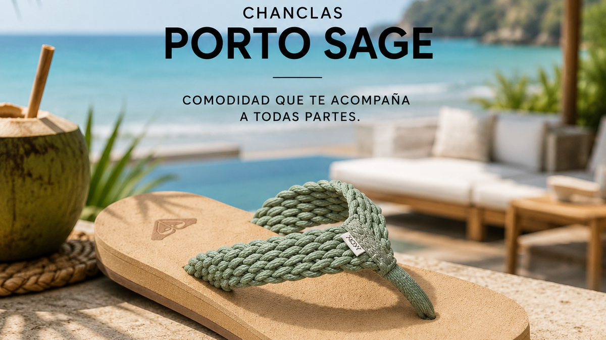 Chanclas Roxy para mujer cómodas para playa, paseo y verano - imagen editorial propia de THE SURF TOWN