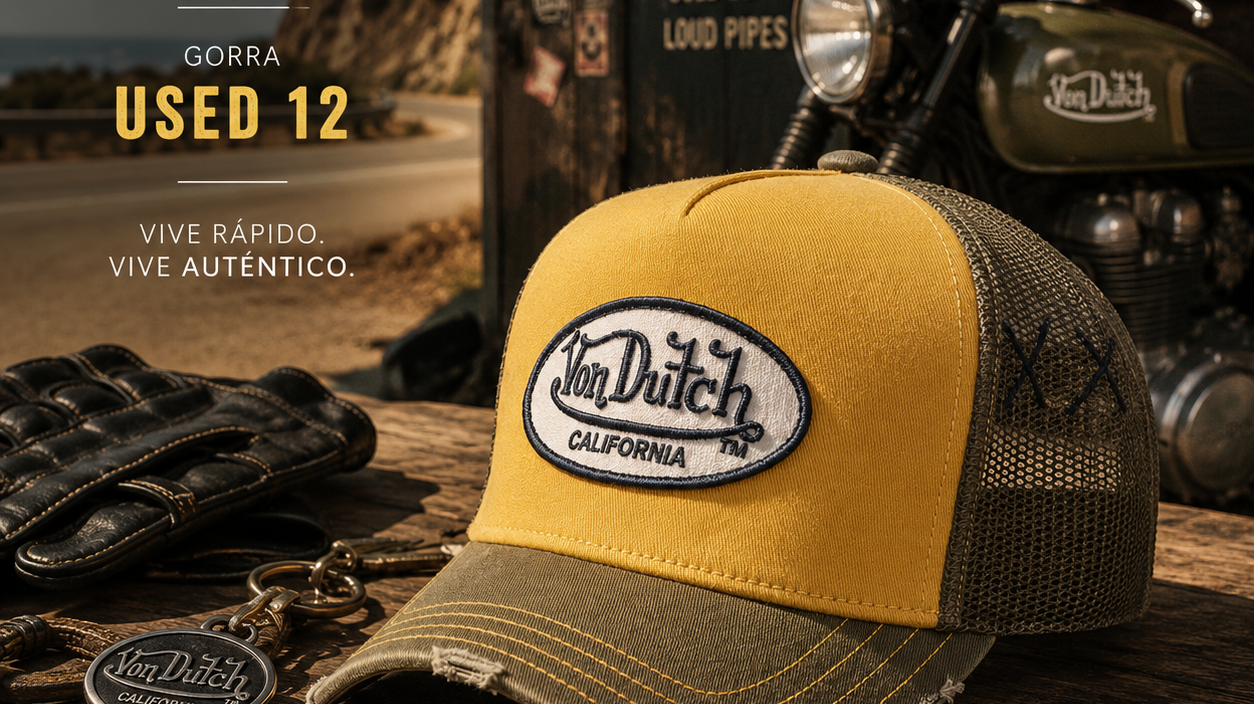 Selección de gorras Von Dutch originales con diferentes diseños y colores disponibles en THE SURF TOWN.
