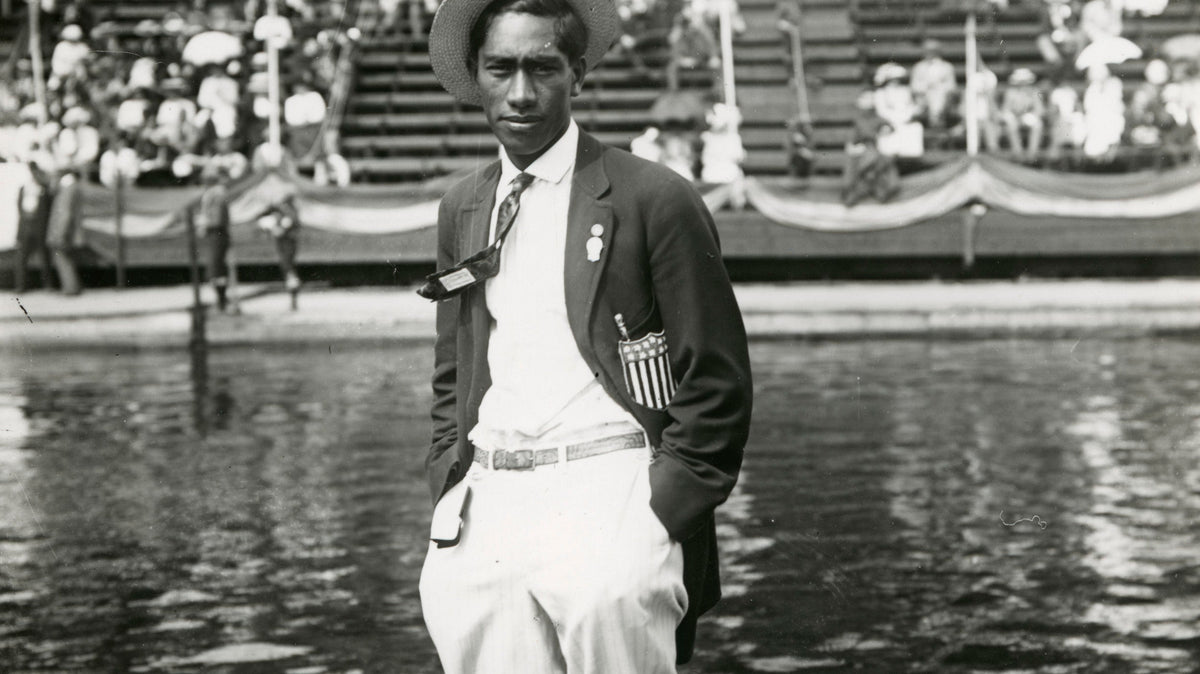 Retrato histórico de Duke Kahanamoku en 1912