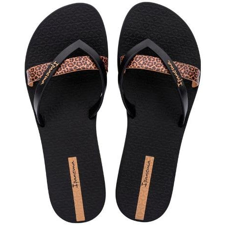 Chanclas Ipanema Kieri Chic Black Beige mujer cómodas y elegantes para verano y playa