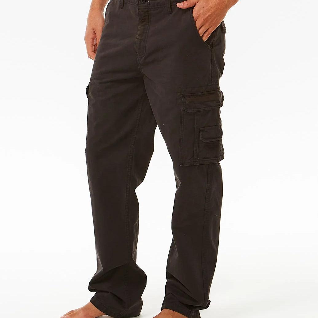 Pantalones Rip Curl Cargo Classic Surf Black Washed, vista frontal