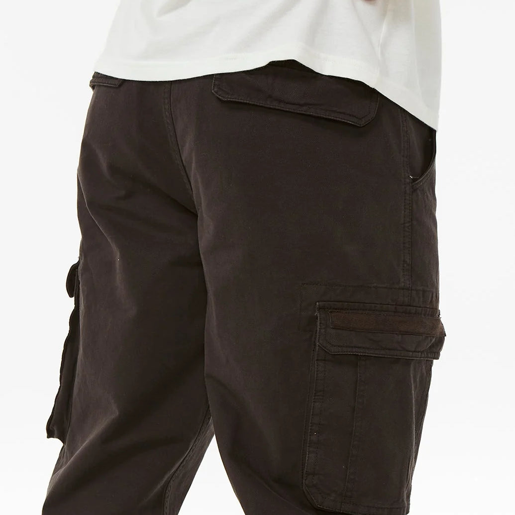 Pantalones Rip Curl Cargo Classic Surf Black Washed, vista lateral