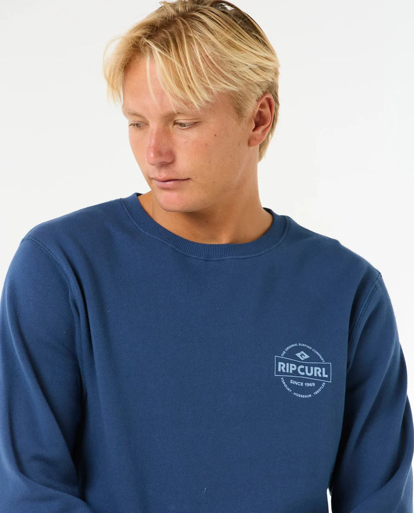 Sudadera Rip Curl Stapler Crew Washed Navy