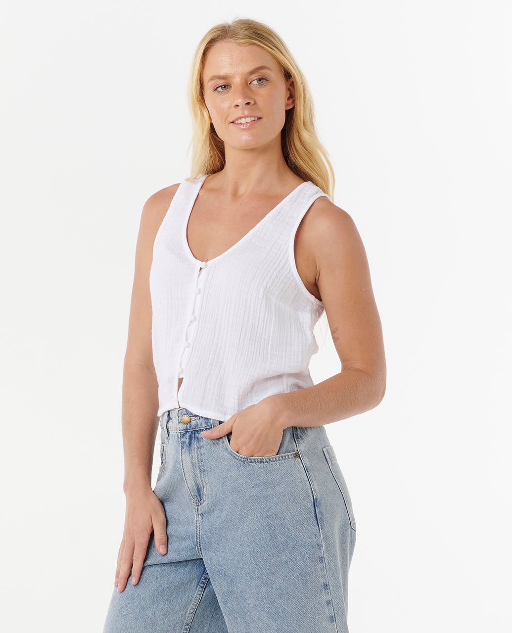 Top Rip Curl Premium Surf Tank White