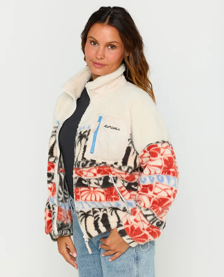 Sudadera Rip Curl Oceanic Zip Beige