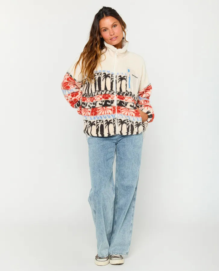 Sudadera Rip Curl Oceanic Zip Beige