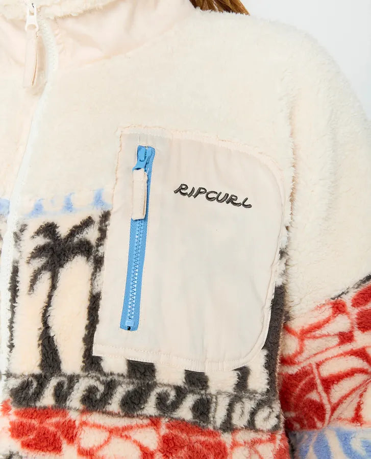 Sudadera Rip Curl Oceanic Zip Beige