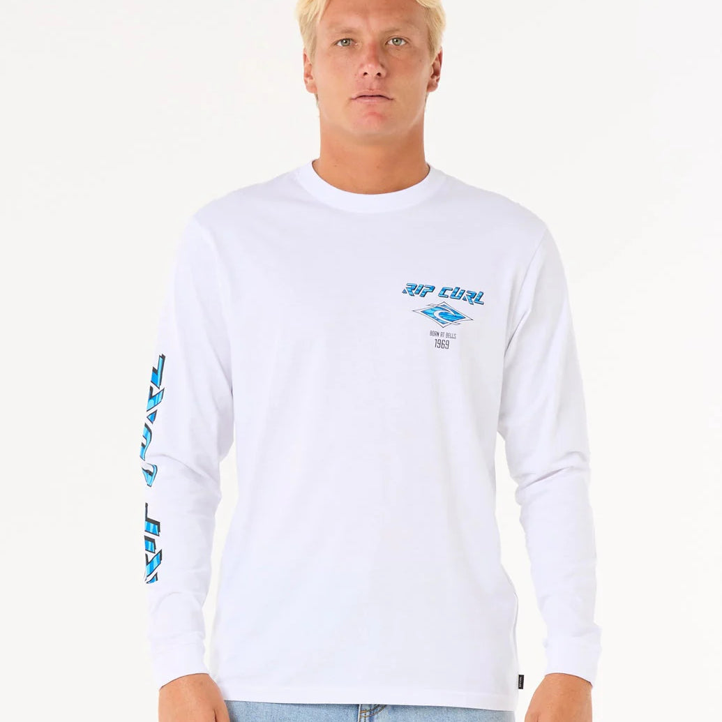 Camiseta Rip Curl Fade Out Icons White LS imagen principal THE SURF TOWN