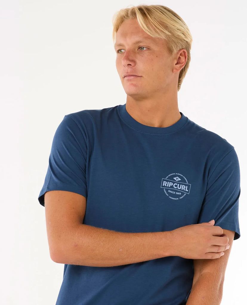 Camiseta Rip Curl Stapler Washed Navy II