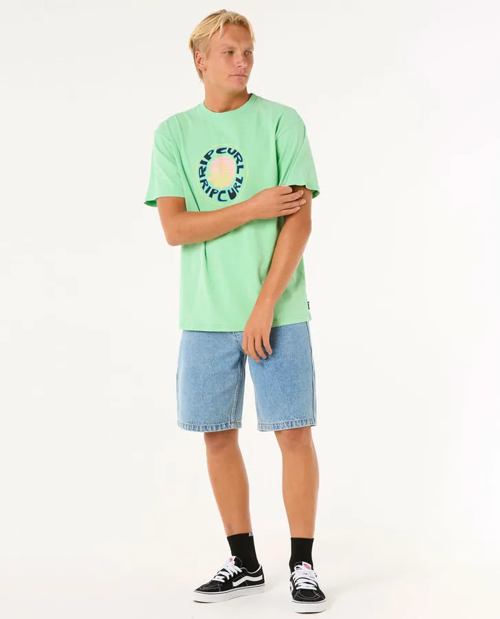 Camiseta Rip Curl Raw Energy Visions Neon Green