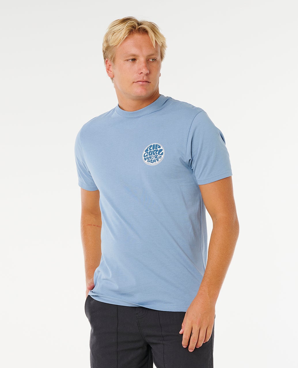 Camiseta Rip Curl Wettie Passage Icon Tee Faded Denim