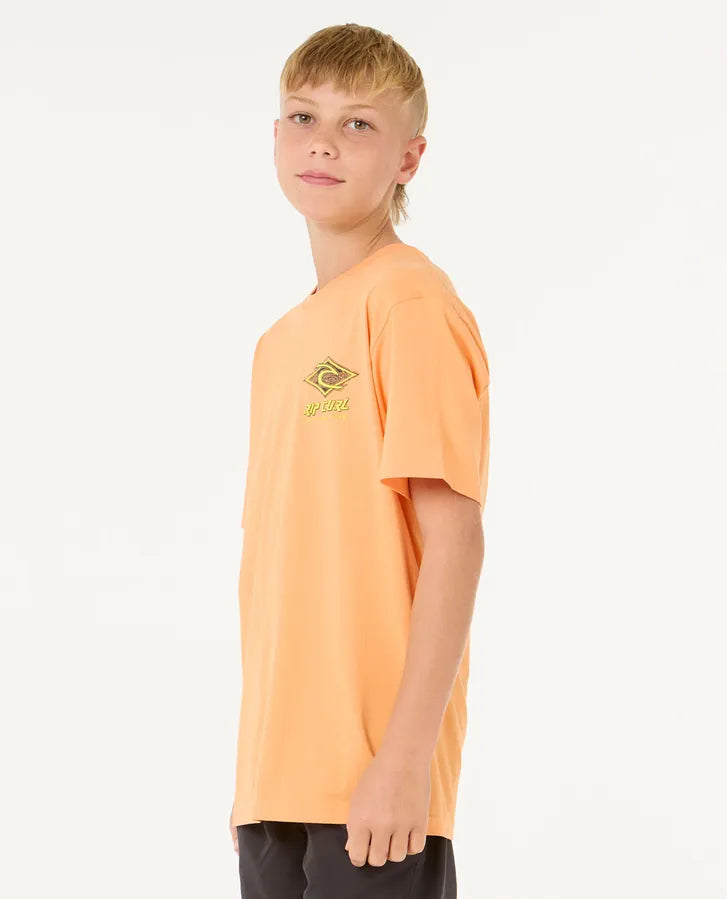 Camiseta Rip Curl Raw Energy Dolphin Kids Mandarin Zest