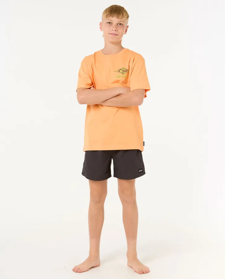 Camiseta Rip Curl Raw Energy Dolphin Kids Mandarin Zest