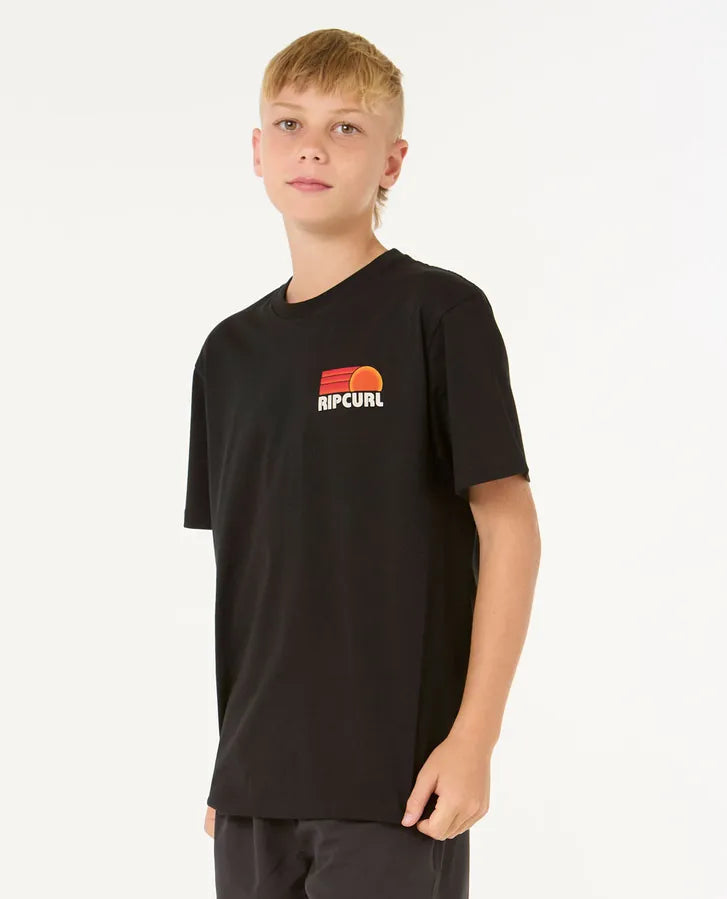 Camiseta Rip Curl Surf Revival Stacked Black