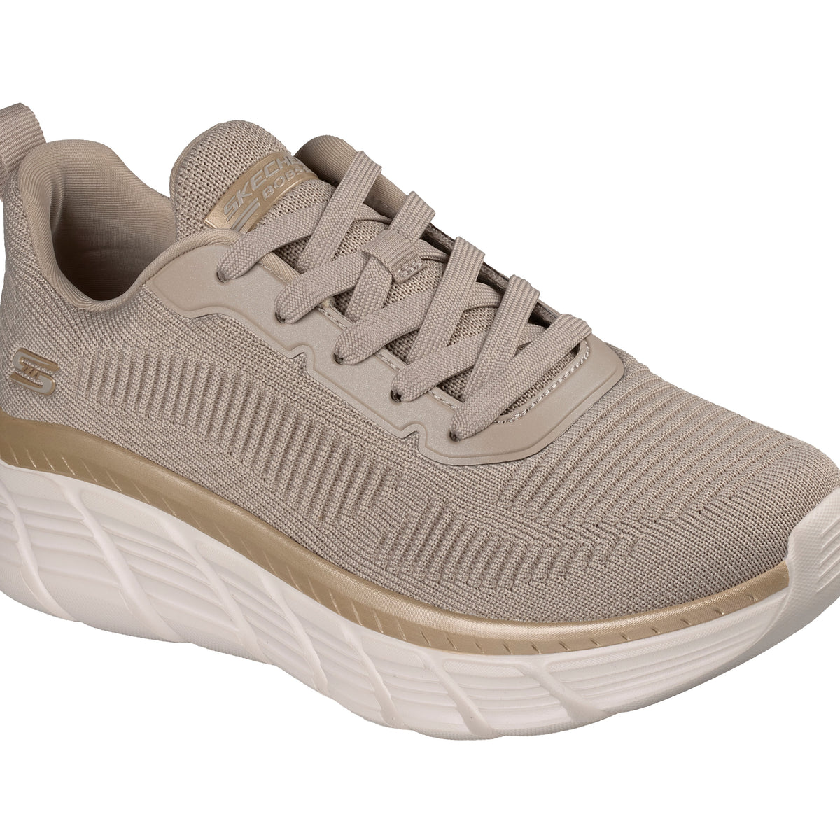 Skechers BOBS B Flex Hi Flying Hi Taupe Oro - vista lateral