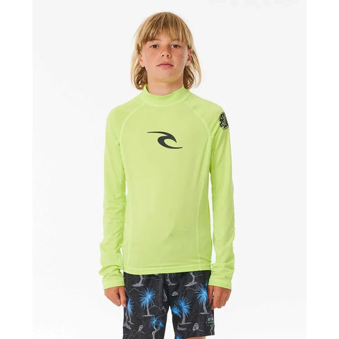 Licra Rip Curl Brand Wave UPF BOY Long Sleeve Blue Gum