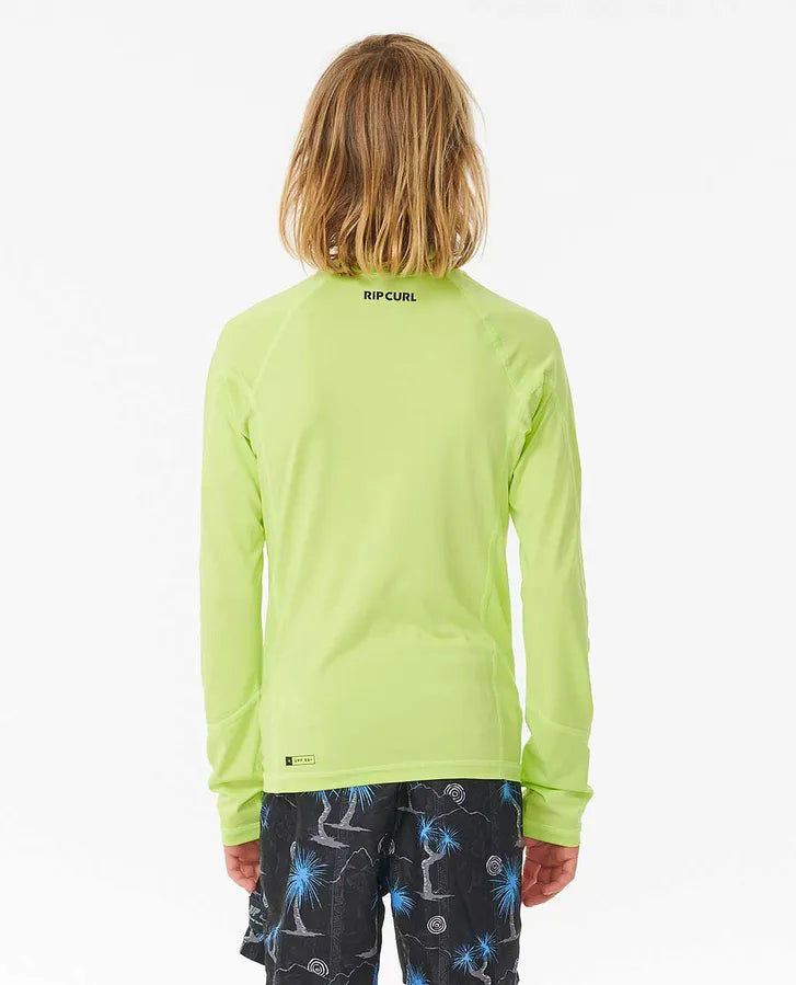 Licra Rip Curl Brand Wave UPF 50 Lime Ls