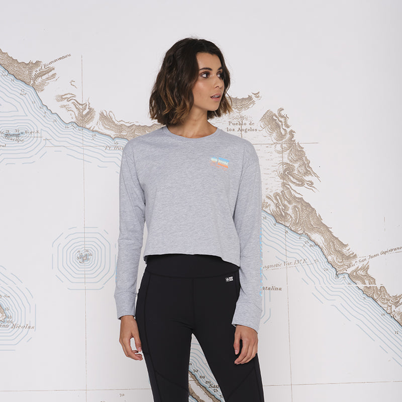 Camiseta Salty Crew Alpha Gradient Ls Crop