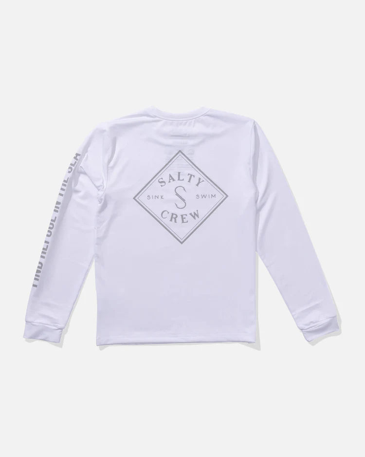 Licra Salty Crew Tippet Sunshirt UPF+50 KIDS White