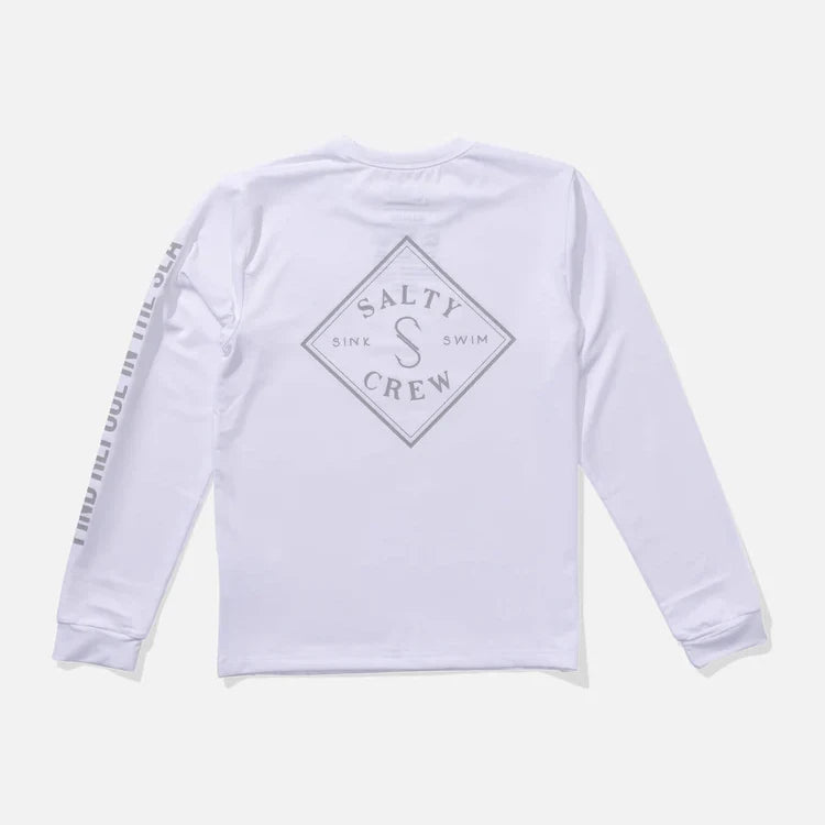 Licra Salty Crew Tippet Boys Sunshirt White