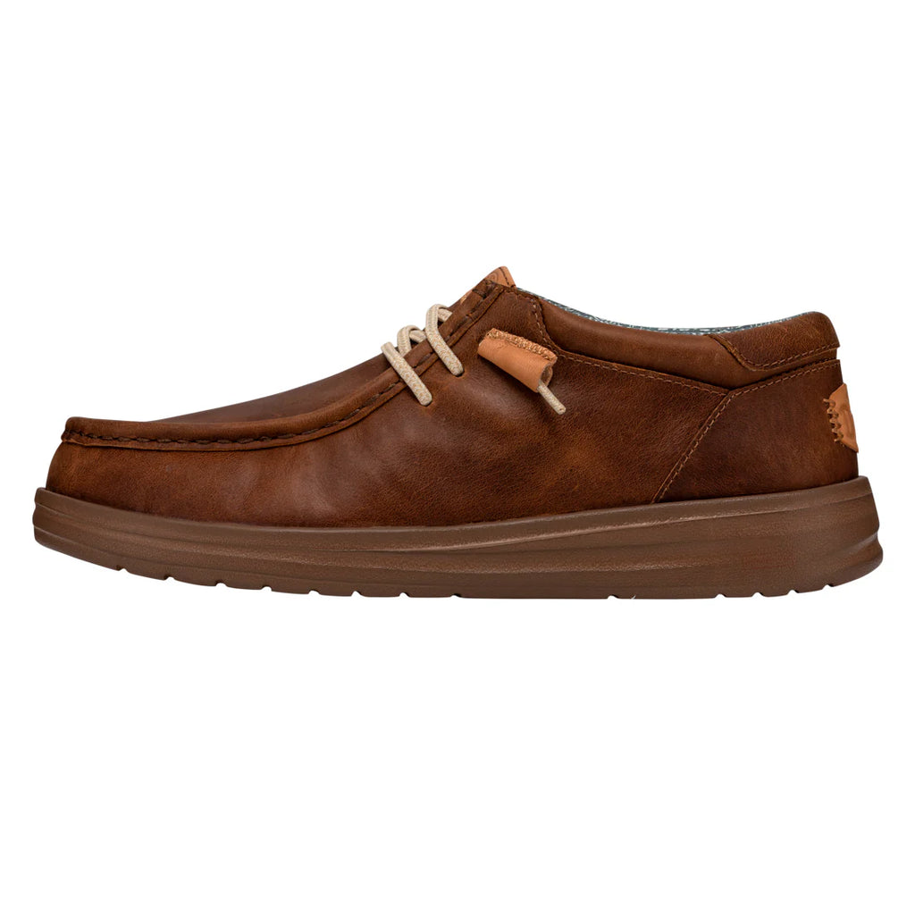 Zapatillas Hey Dude Wally Grip Craft Leather Brown