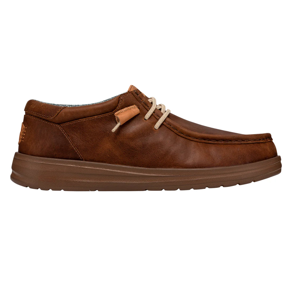 Zapatillas Hey Dude Wally Grip Craft Leather Brown