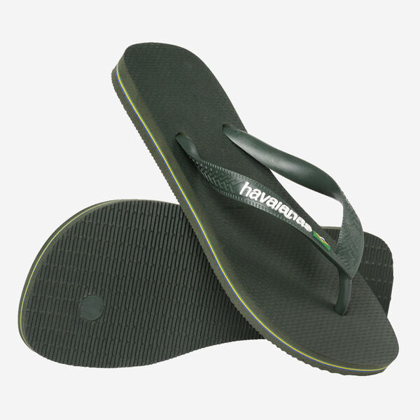Chanclas Havaianas Brasil Logo Green Olive SS25