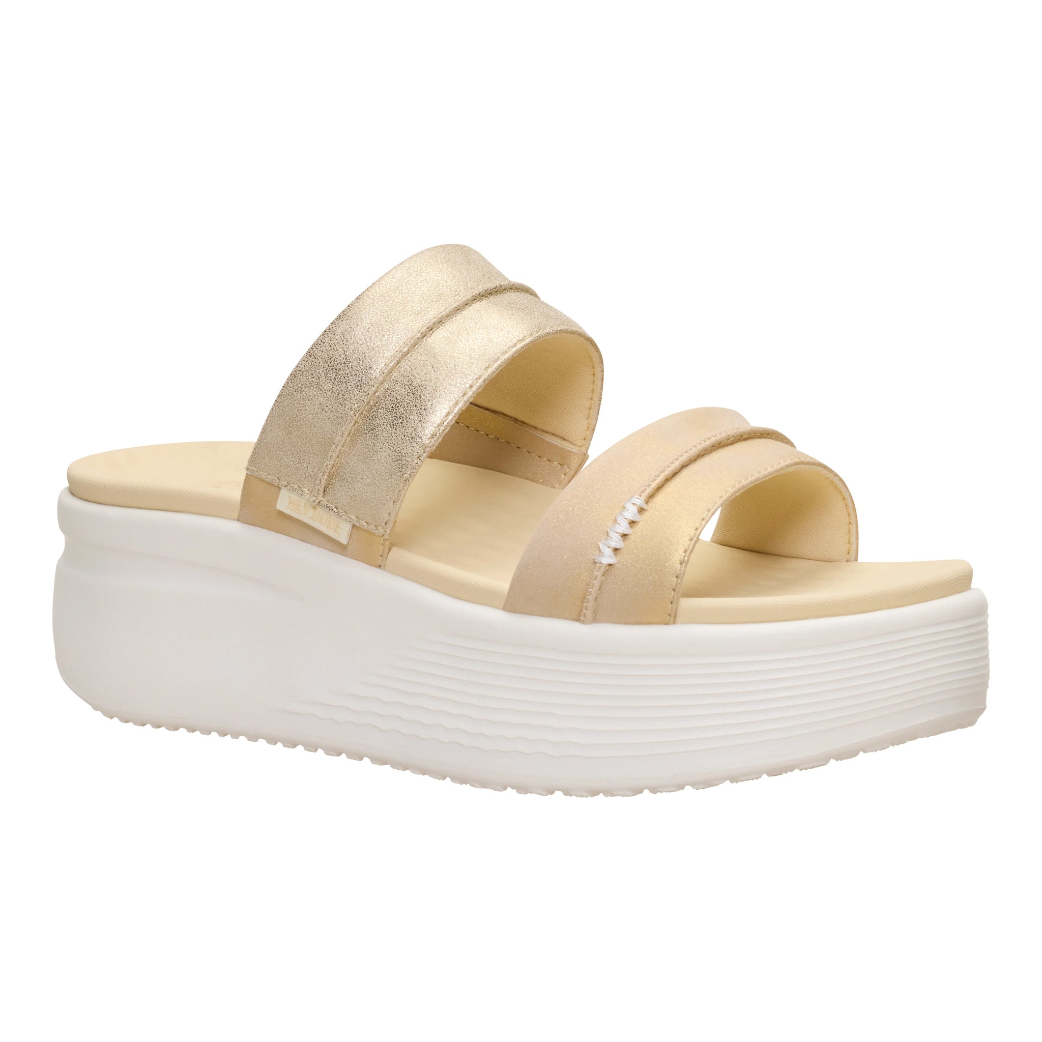 Sandalias Hey Dude Austin Slide Classic Champagne Metallic