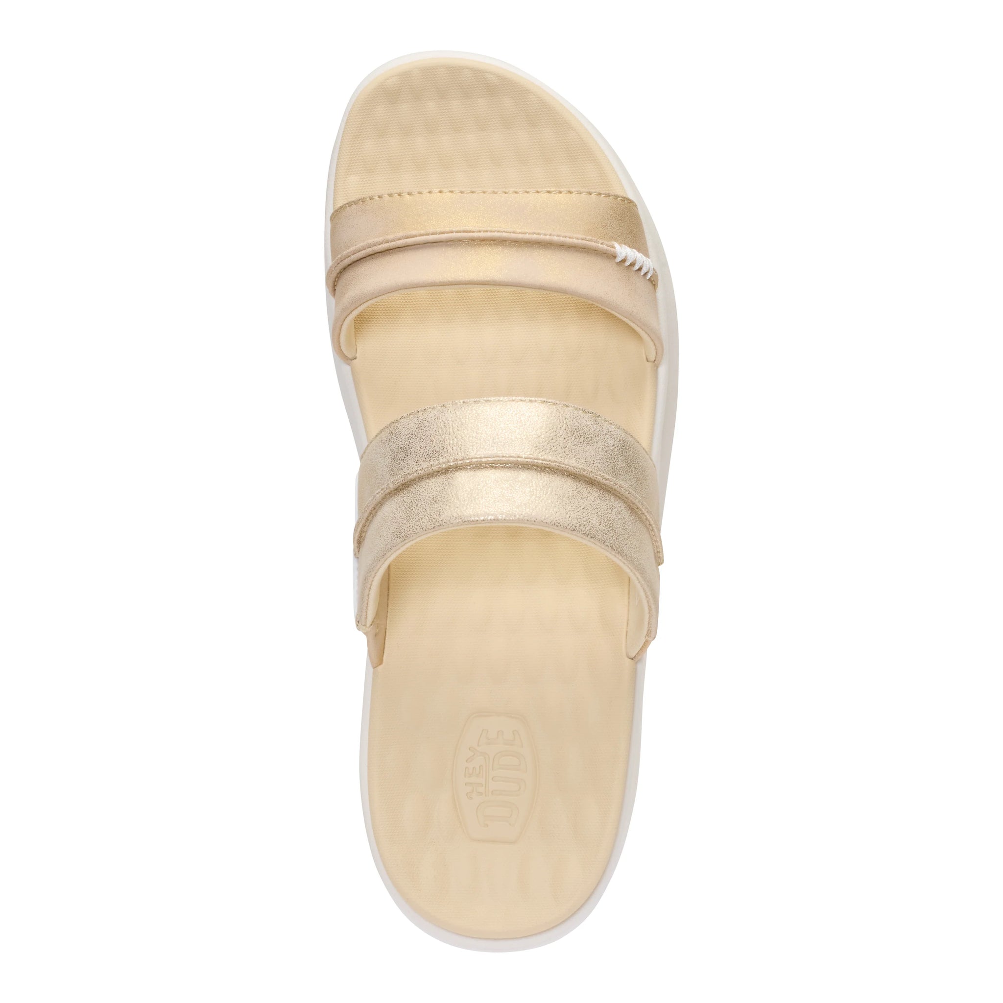 Sandalias Hey Dude Austin Slide Classic Champagne Metallic