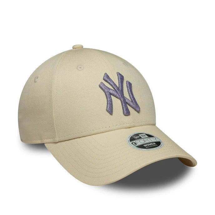 Gorra New Era NY Women Metallic Logo Beige Lilac