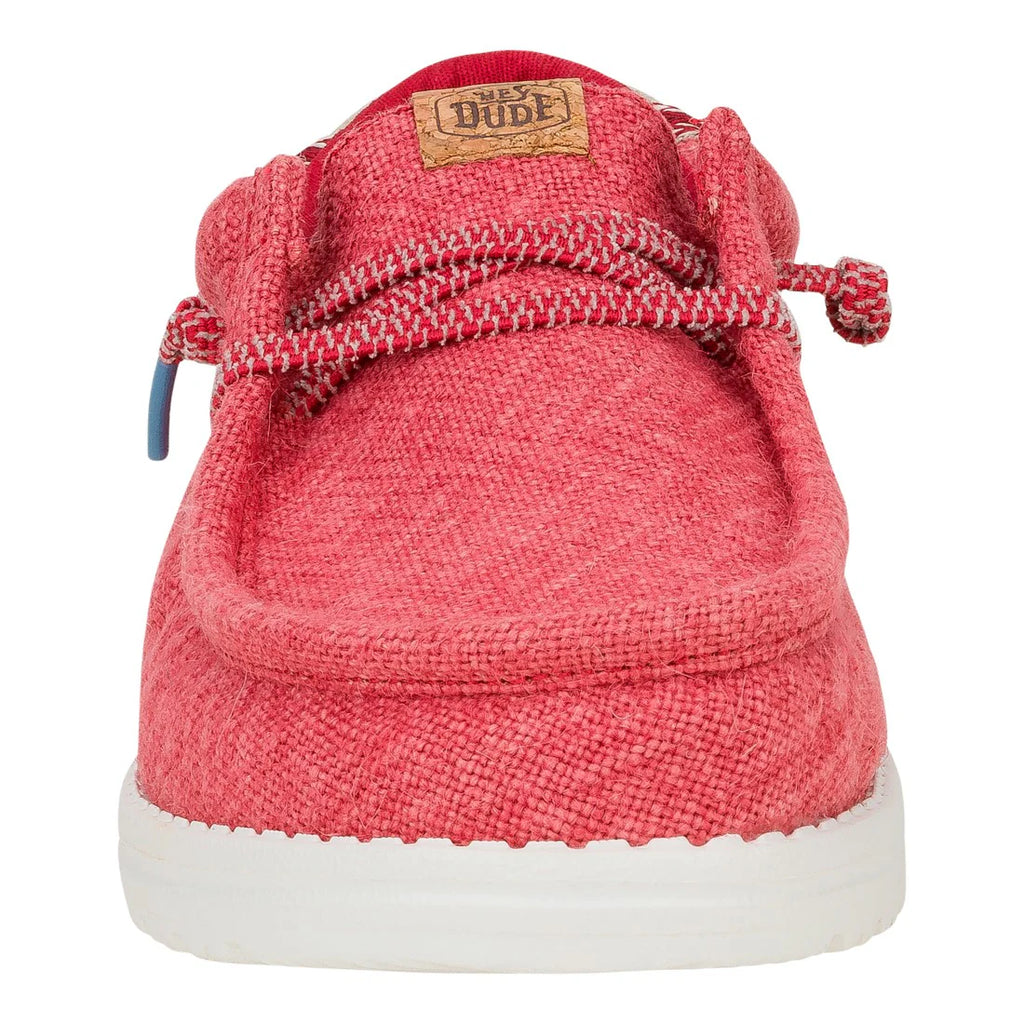 Zapatillas Hey Dude Wally Jute Claret Red/Silver Birch