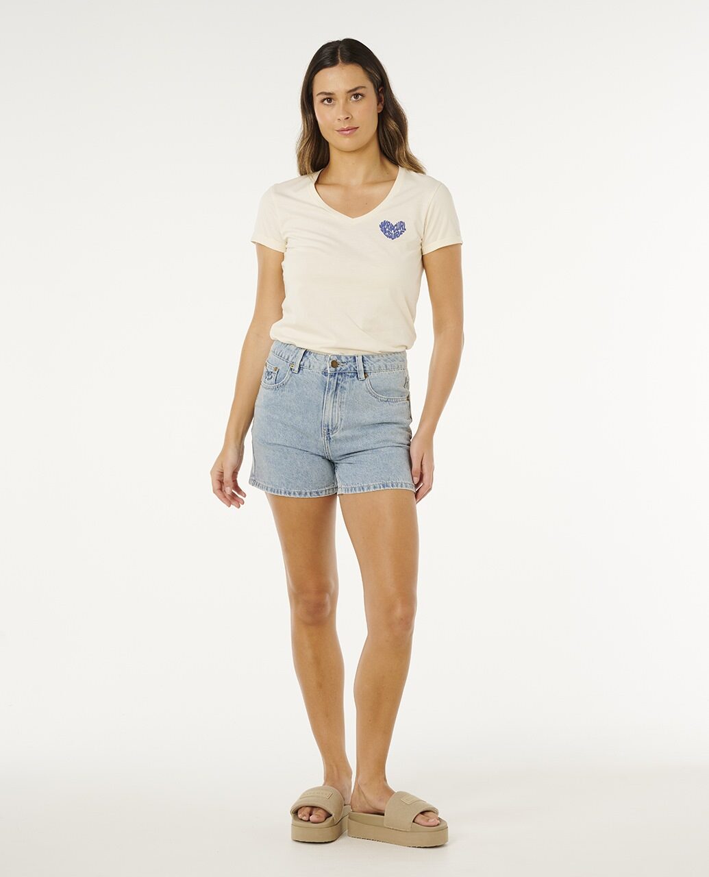 Camiseta Rip Curl Heart V Neck Bone