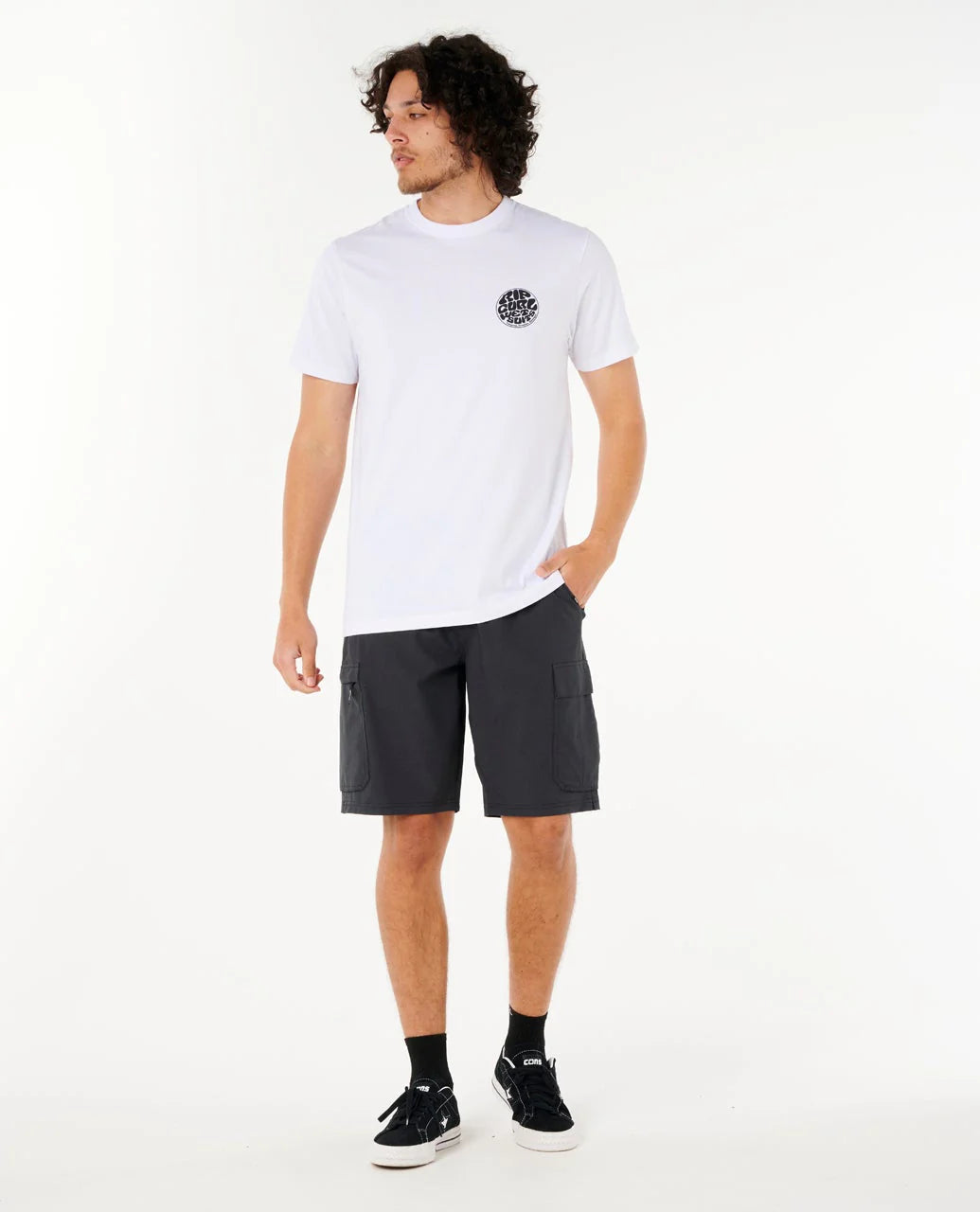 Bermudas Híbridas Rip Curl Boardwalk Classic Surf Cargo Washed Black