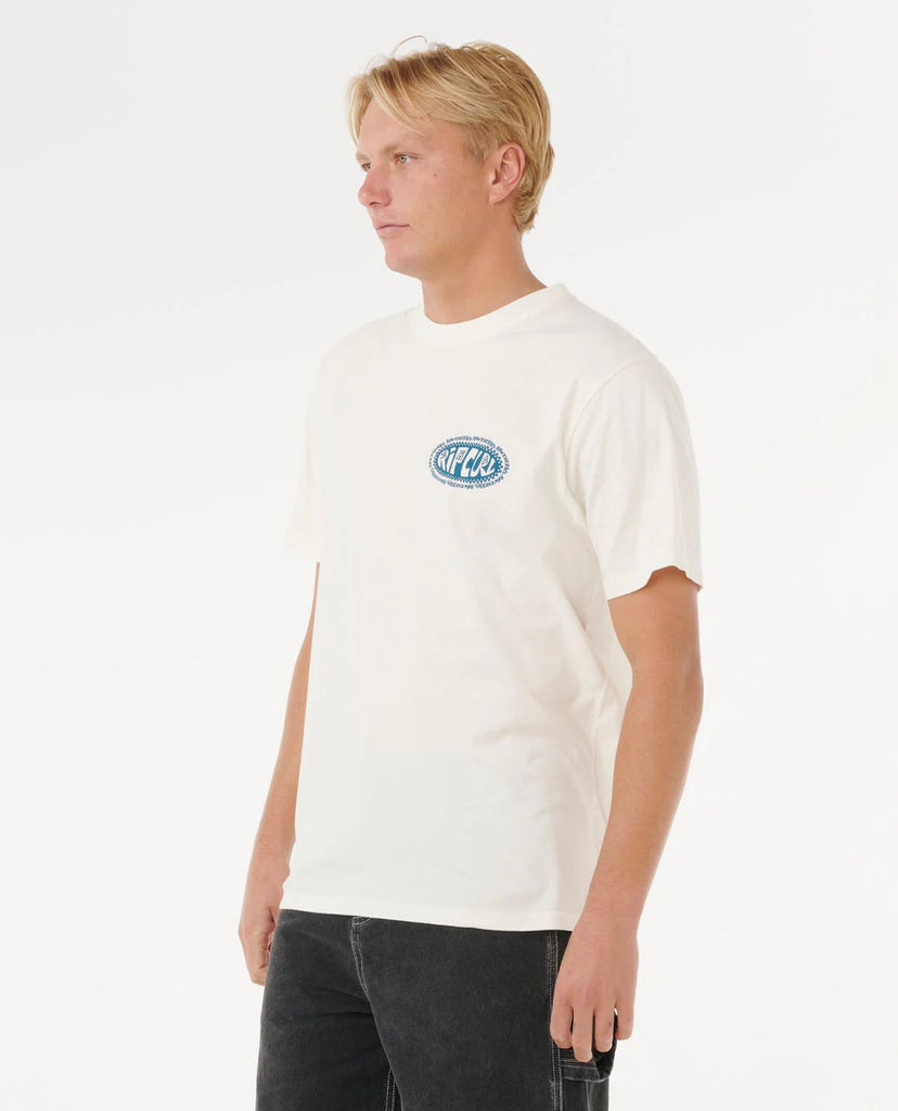 Camiseta Rip Curl Raw Energy de Oval White Vintage