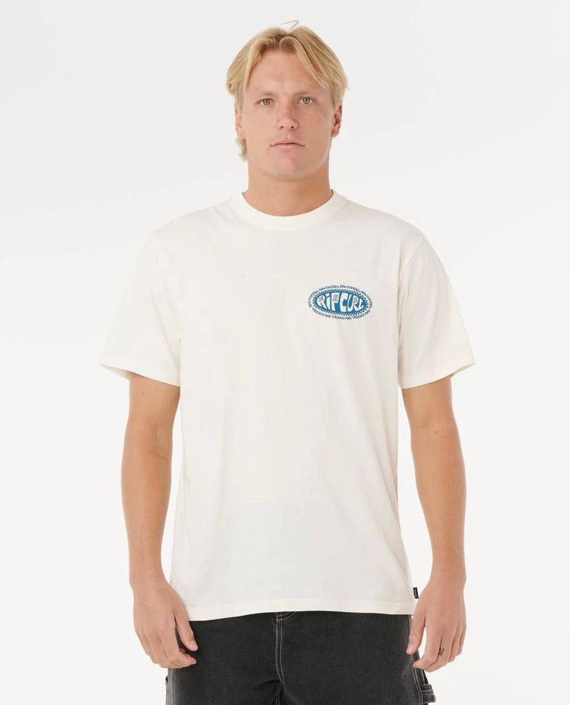 Camiseta Rip Curl Raw Energy de Oval White Vintage