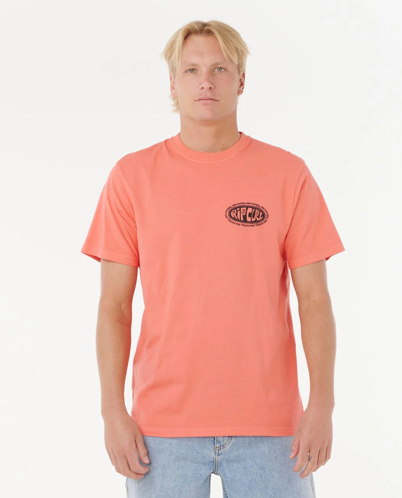 Camiseta Rip Curl Raw Energy de Oval Coral