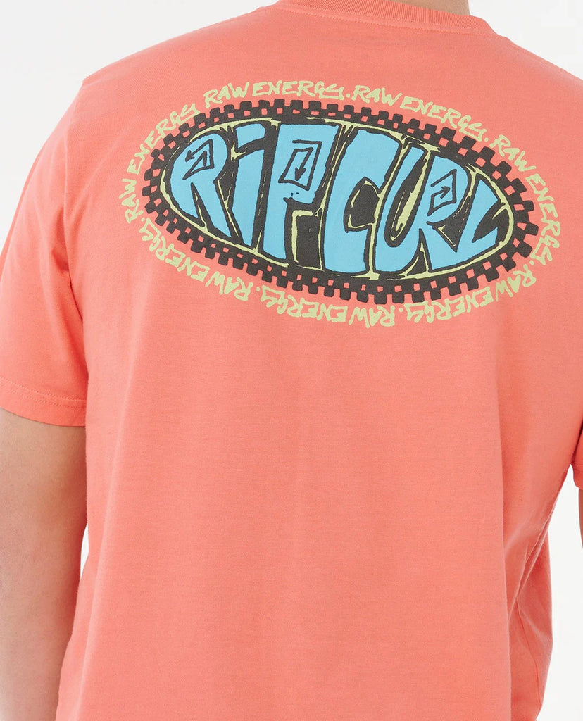 Camiseta Rip Curl Raw Energy de Oval Coral