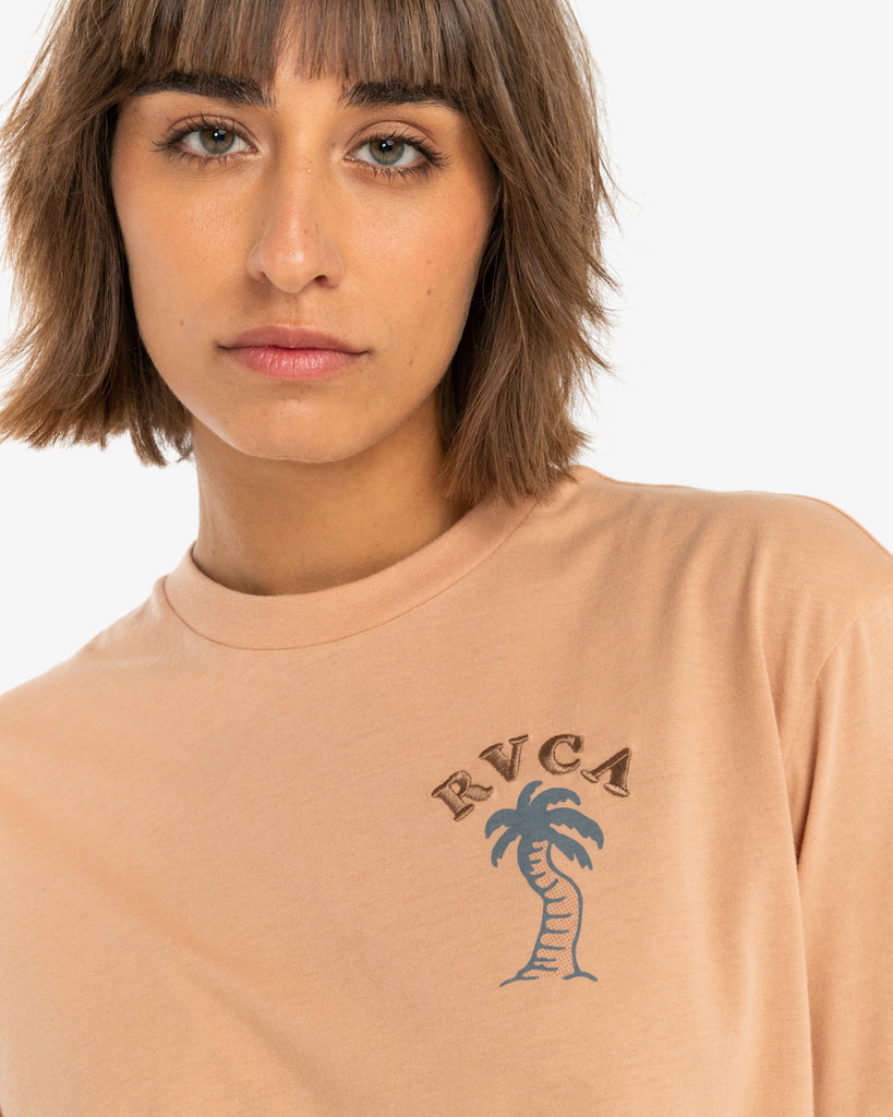 Camiseta RVCA VA Palm SS Tee Pink Sand