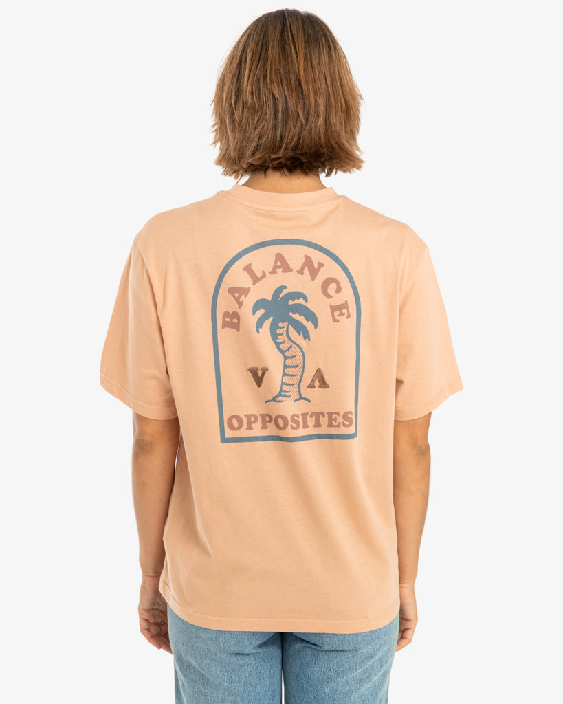 Camiseta RVCA VA Palm SS Tee Pink Sand