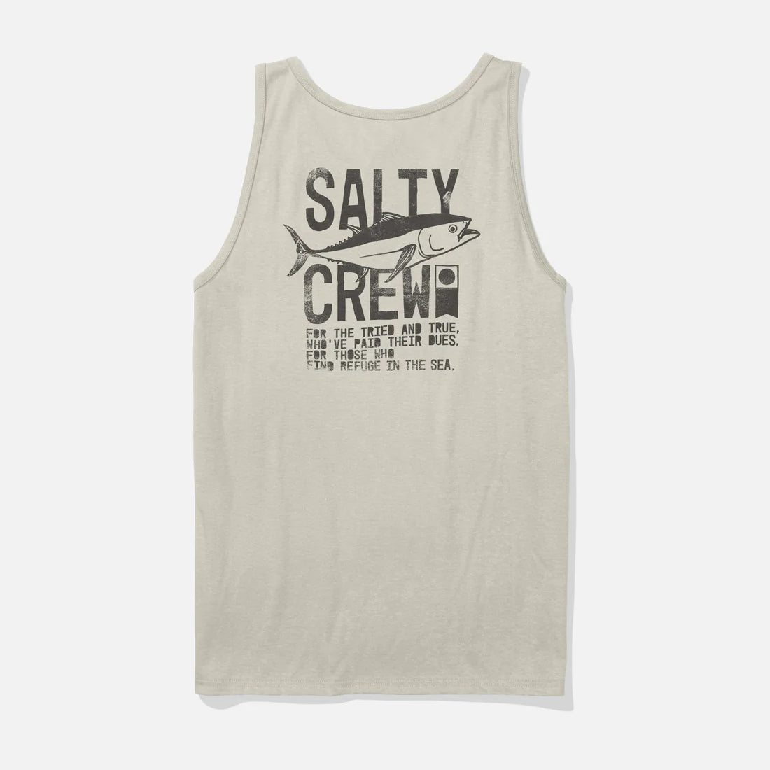 Camiseta de tirantes SALTY CREW Tied And True Tank Moonbeam color claro estilo surf verano hombre