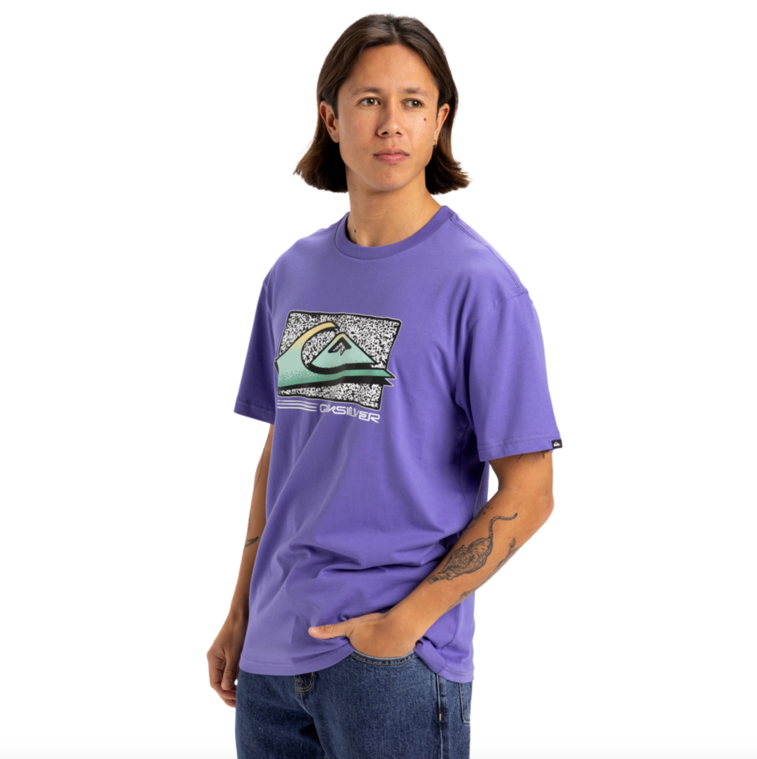 Camiseta Quiksilver Retro Fade Dusted Peri