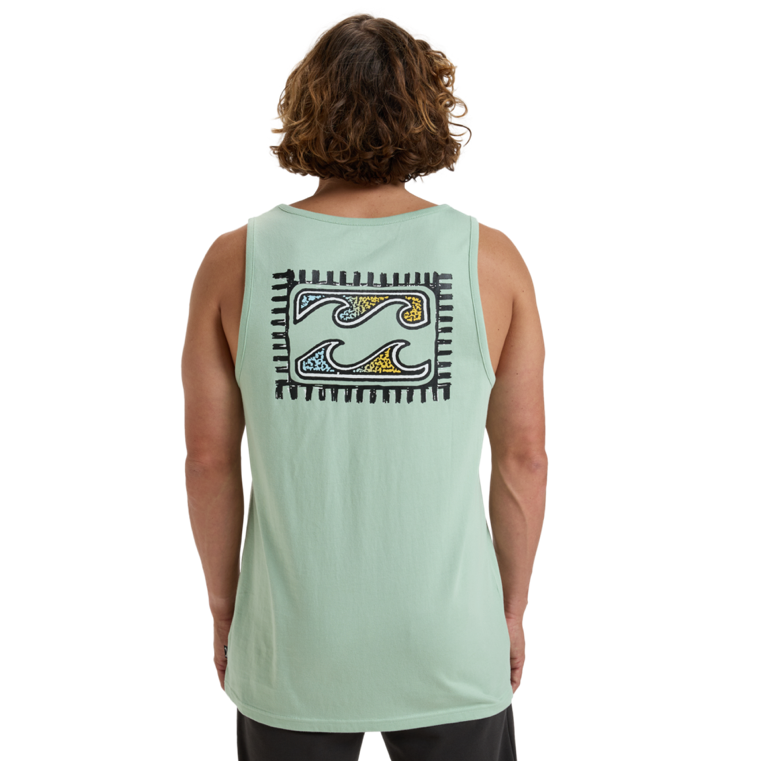 Camiseta Billabong Crayon Wave Tank Seafoam