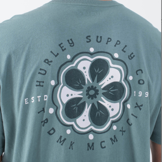 Camiseta Hurley Flowered Blue Lagoon