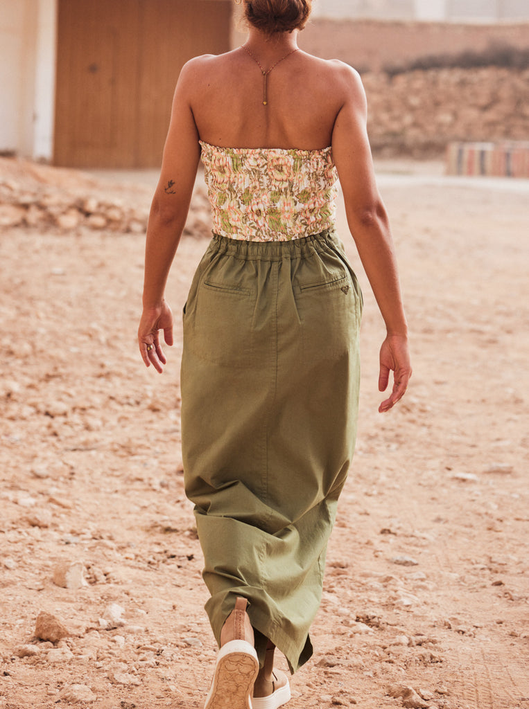 Falda Roxy Iconic Land Oil Green