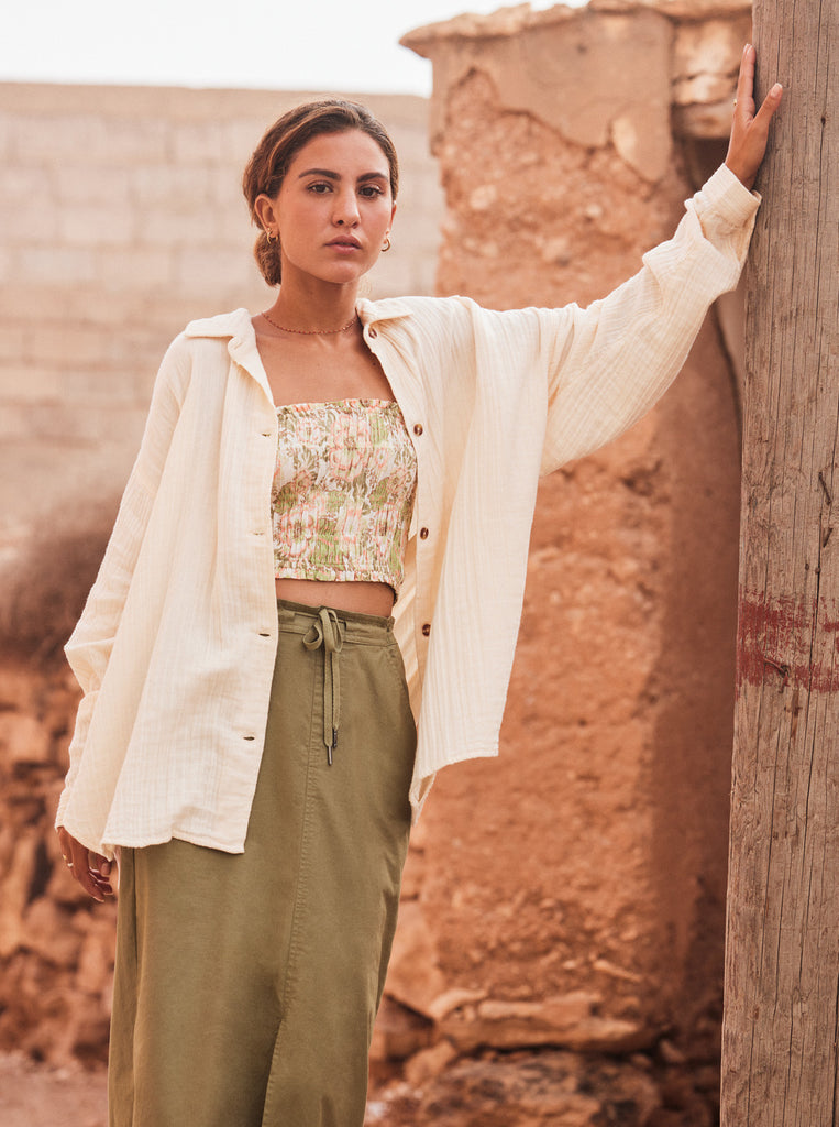 Falda Roxy Iconic Land Oil Green