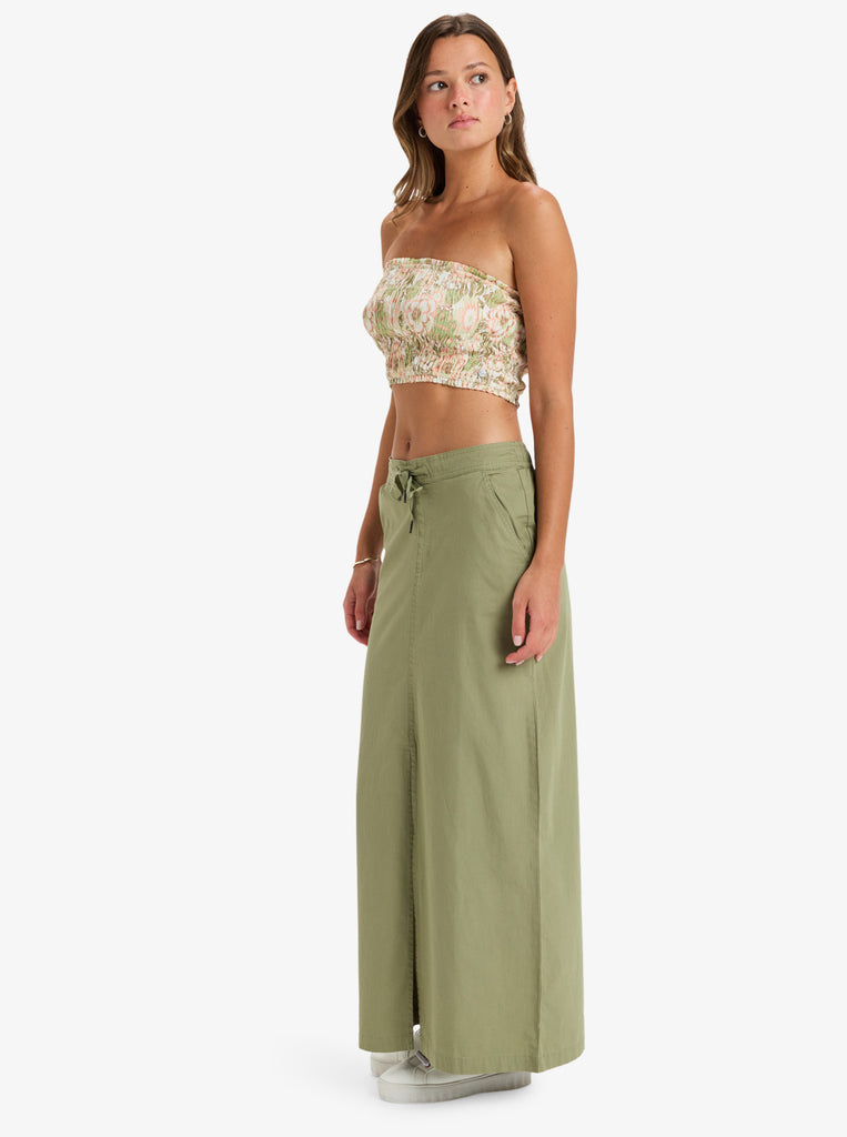 Falda Roxy Iconic Land Oil Green