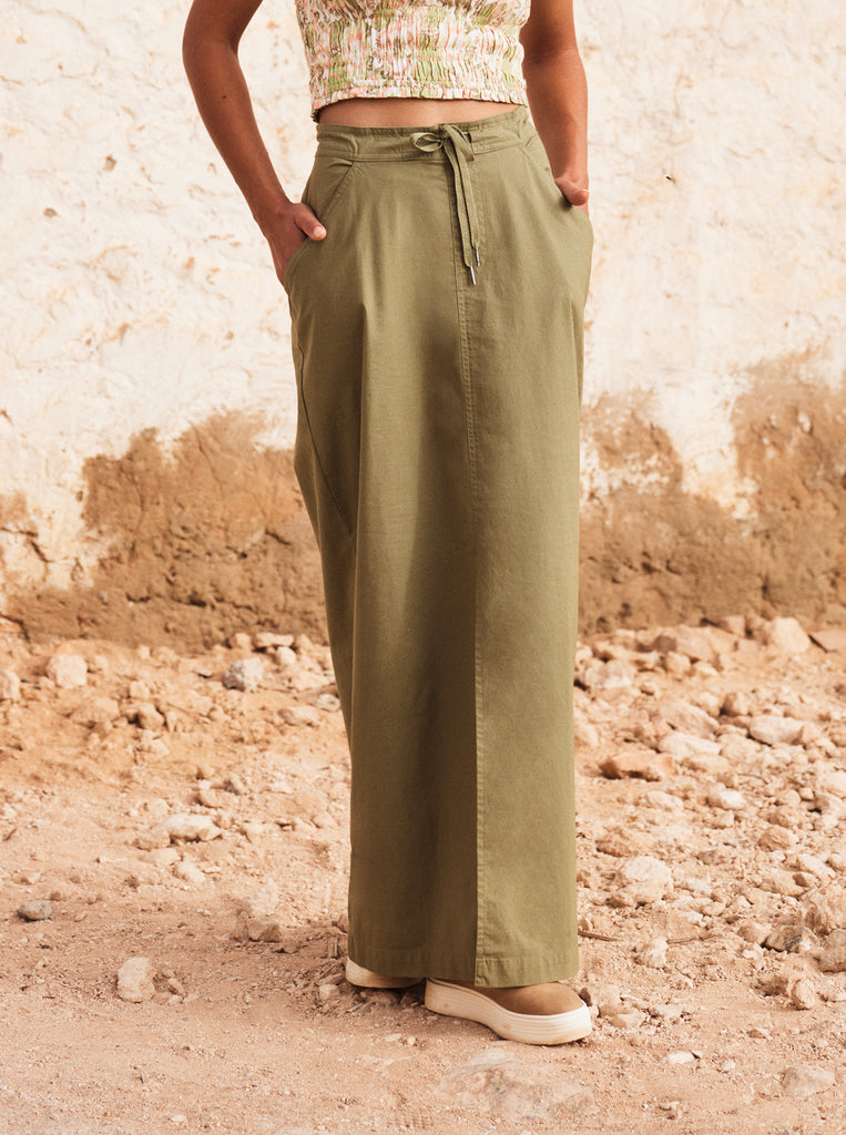 Falda Roxy Iconic Land Oil Green